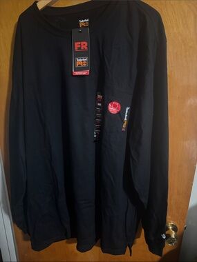 Timberland Tshirt Mens 4XL Black Long Sleeve